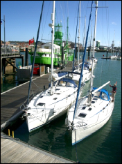 Calero (front right) alongside at Haslar